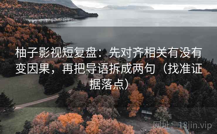 柚子影视短复盘：先对齐相关有没有变因果，再把导语拆成两句（找准证据落点）