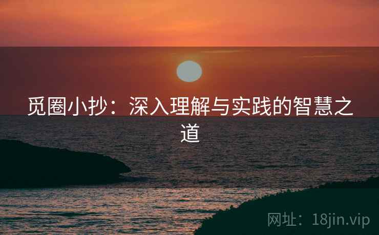 觅圈小抄：深入理解与实践的智慧之道