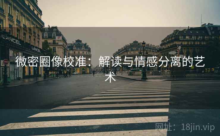 微密圈像校准：解读与情感分离的艺术